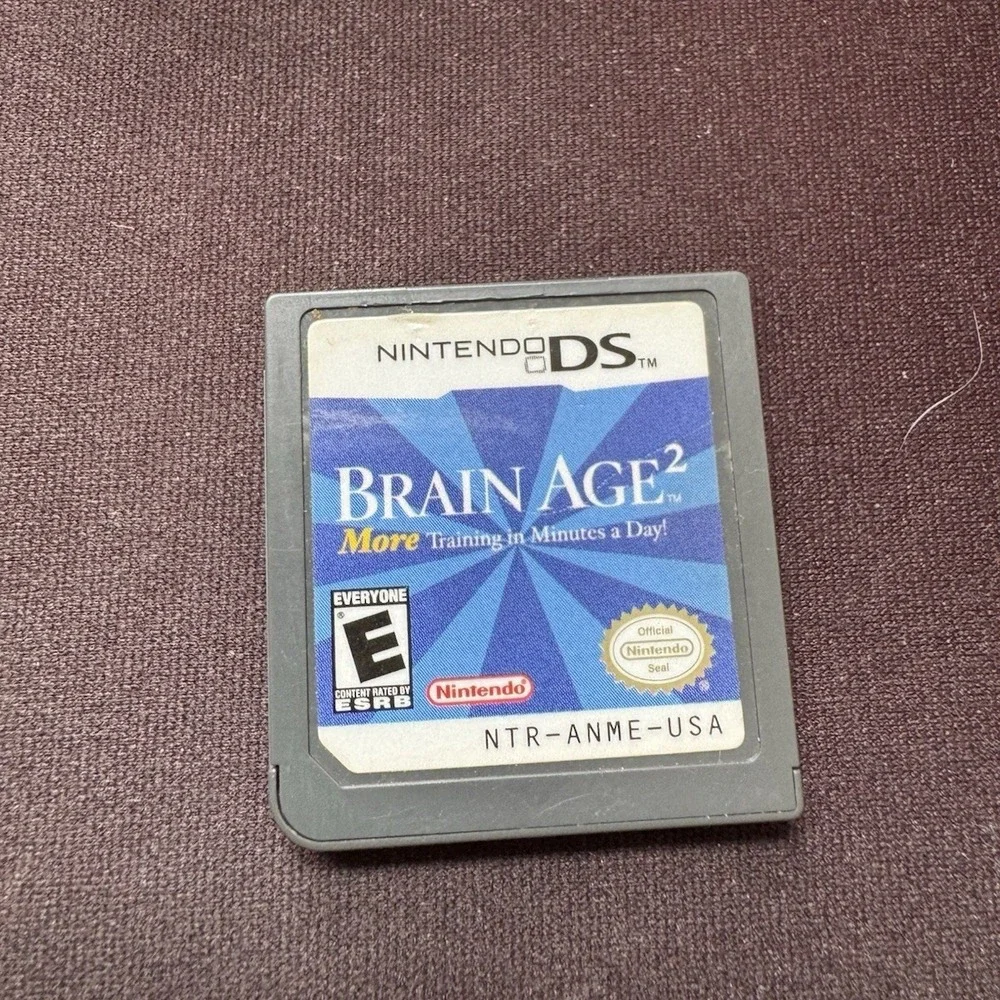Nintendo DS Brain Age 2 More Training in Minutes a Day NTR-ANME-USA Cartridge